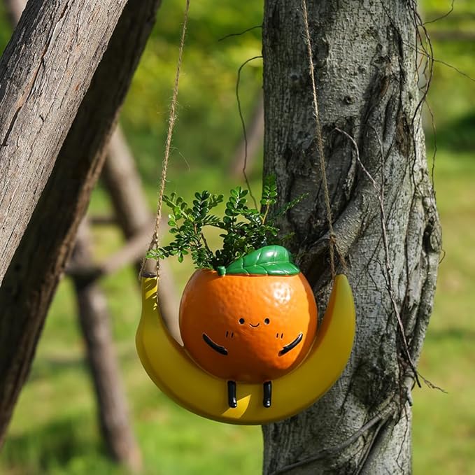 Hanging Swing Planter,Wall Planter， Indoor/Outdoor Resin Planter，Succulent Pots for String of Pearls - Hanging Plant Holder-Ruum Studio Home