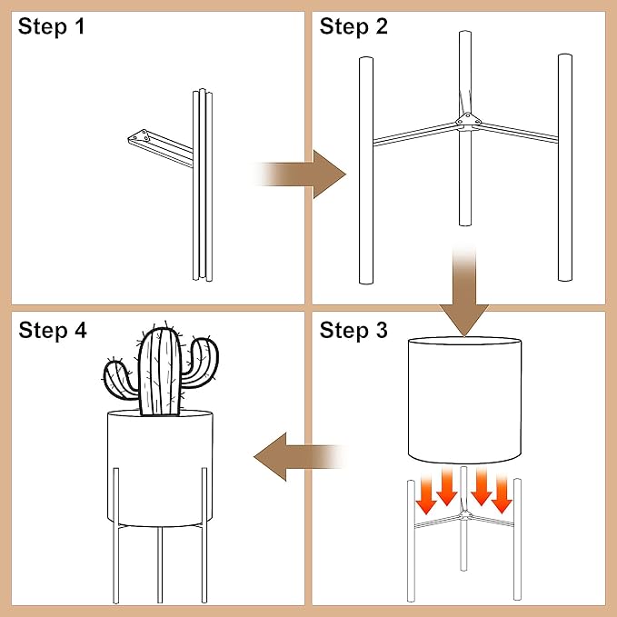 ARNIS Modern Planter Pots, Set of 2 Round Large Planters with Stand, Decorative Planters, Metal Pots with Drainage Holes for Living Room, Office, Garden or Balcony, 8.25 &10.5 Inch, Black & Gold-Ruum Studio Home