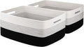 Large Storage Basket for Organizing, Woven Rope Basket for Shelves, Closet Organizer Bins for Clothes, Blanket, Toys, Baby Nursery Storage, 17.7" x 13" x 7.87", 2 Packs Gradient Black-Ruum Studio Home