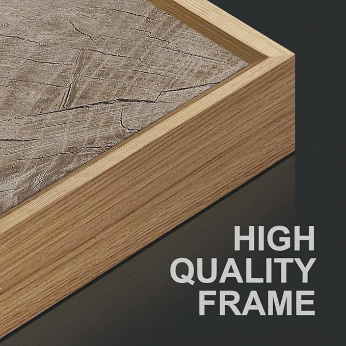 SIGNINART Large Tree Ring Framed Canvas Wall Art Set, Rustic Beige Nature Wooden Wall Decor, Neutral Wood Stump Artwork, Modern Art Prints for Bedroom Living Room Office 16"x24"x3-Ruum Studio Home