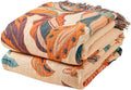 Boho Throw Blanket for Bed, 100% Cotton Soft Rustic Quilt Fall Blanket, 80" 90" Floral Printed Farmhouse Decor Bed Blankets, All Season Rustic Reversible Bohemian Throw Quilt-Ruum Studio Home