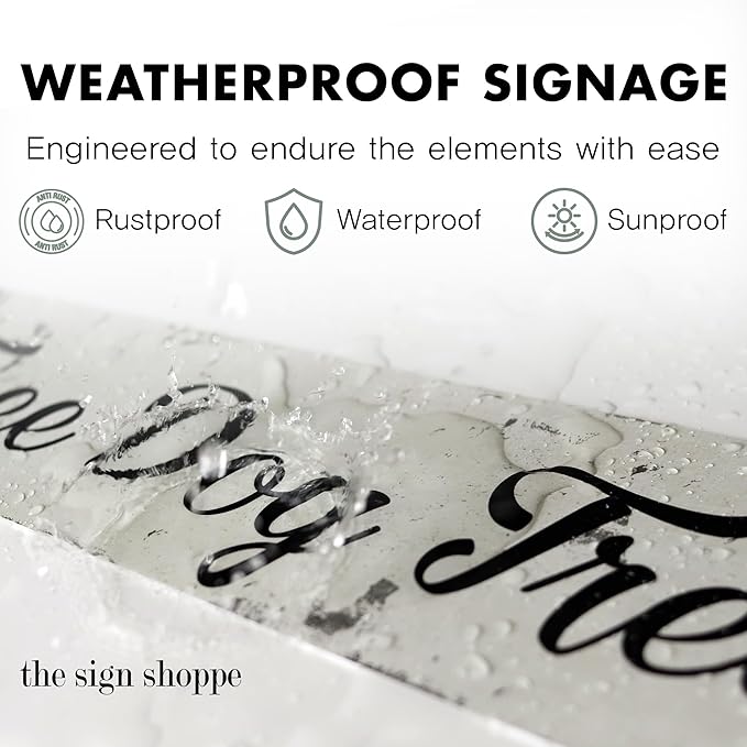 Rustic Custom Metal Sign - Custom Sign for Indoor or Outdoor Use (Rustic Tan Border)-Ruum Studio Home