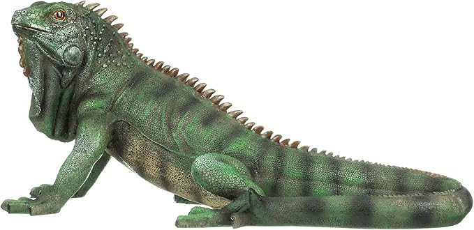 Design Toscano Iggy The Iguana Indoor/Outdoor Garden Statue, Large, 22 Inch Long, Cast Stone Resin, Full Color Finish-Ruum Studio Home