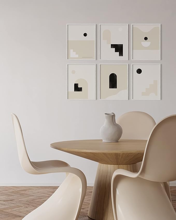 HAUS AND HUES White Oak 12x16 Inch White Picture Frames - Set of 6 White Frames Gallery Wall, White Picture Frames 12x16, White Gallery Wall Frame Set, White Picture Frames Pack (White Oak Frame)-Ruum Studio Home