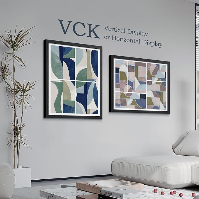 VCK 22x28 Poster Frame Set of 3 - Black,Solid Wood Picture Frames, Textured Exclusive Wall Gallery Frame-Ruum Studio Home