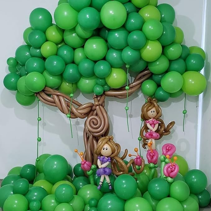 130pcs Green Balloons Different Sizes 18" 12" 10" 5" Party Latex Balloons for Birthday Dinosaur Baby Shower St. Patrick's Day Summer Jungle Forest Safari Party Decorations-Ruum Studio Home