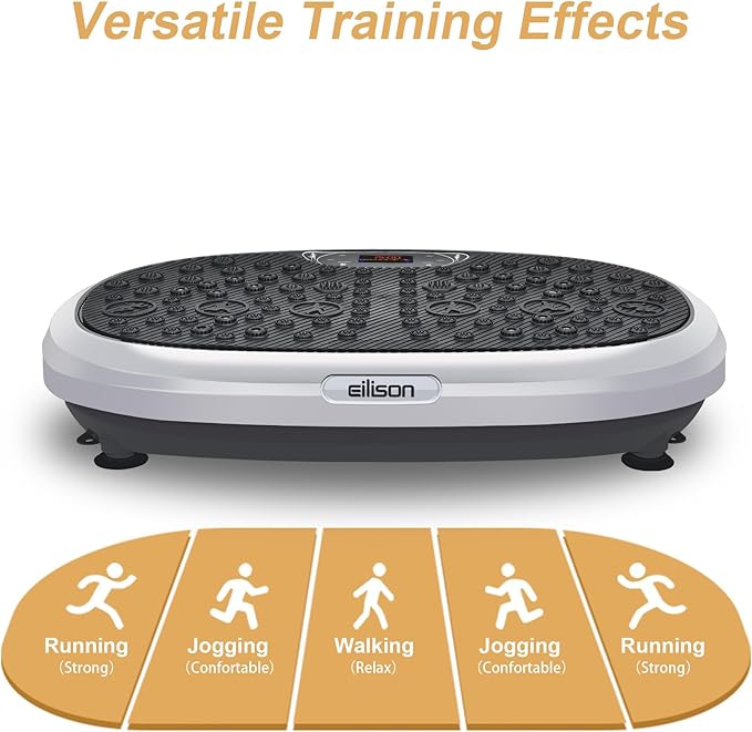 EILISON FitMax 3D XL Vibration Plate Exercise Machine - Whole Body Workout Vibration Platform w/Loop Bands - Lymphatic Drainage Machine for Weight Loss, Shaping, Wellness, Recovery-Ruum Studio Home