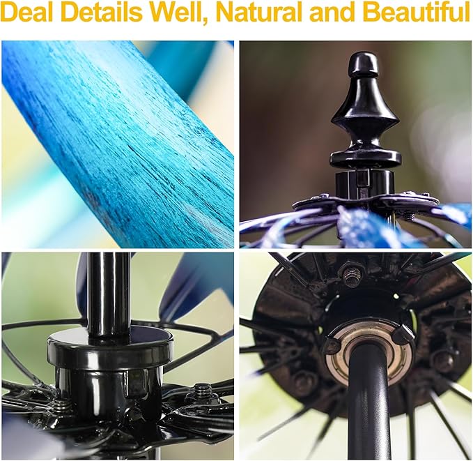 LimeHill Wind Spinner for Yard and Garden - Large Metal Kinetic Wind Sculptures for Outdoor Decorations-Ruum Studio Home