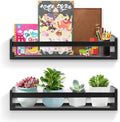Gneric Floating Shelves for Wall, Black Nursery Book Shelves, 23.6 inch Kids Bookshelf, Wall Shelves for Living Room Bedroom Decor,Kitchen Spice Rack,Bathroom Storage Rack-Ruum Studio Home