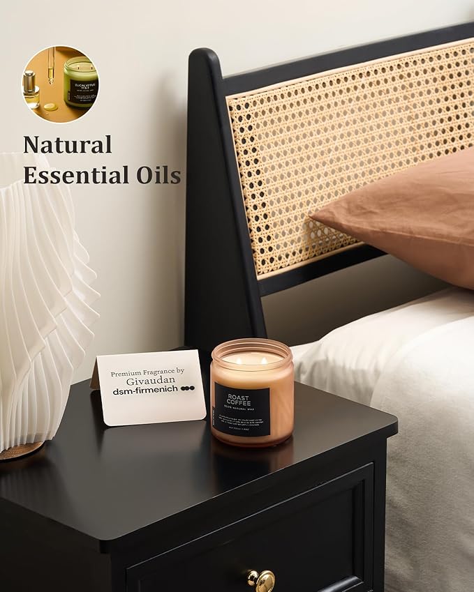 M&SENSE Coffee Candles Scented Strong, 2 Wick 11.6oz 70 Hours Burning Time Organic Natural Soy Wax Candle for Bedroom Kitchen Home Decor, Housewarming Gift for Men and Women-Ruum Studio Home