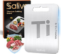 Saliva Titanium Cutting Boards for Kitchen, Cutting Board Double Sided Food Grade, Dishwasher Safe, No Blunt Knife, Chopping Boards with Handle for Meat, Fruit & Vegetable (12x9in)-Ruum Studio Home