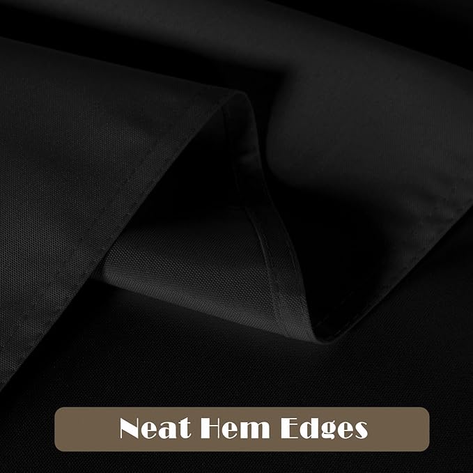 sancua 10 Pack Black Tablecloth 60 x 84 Inch, Rectangle Table Cloth for 4ft Tables - Stain and Wrinkle Resistant Washable Polyester Table Cover for Dining Wedding Banquet Party Buffet Restaurant-Ruum Studio Home