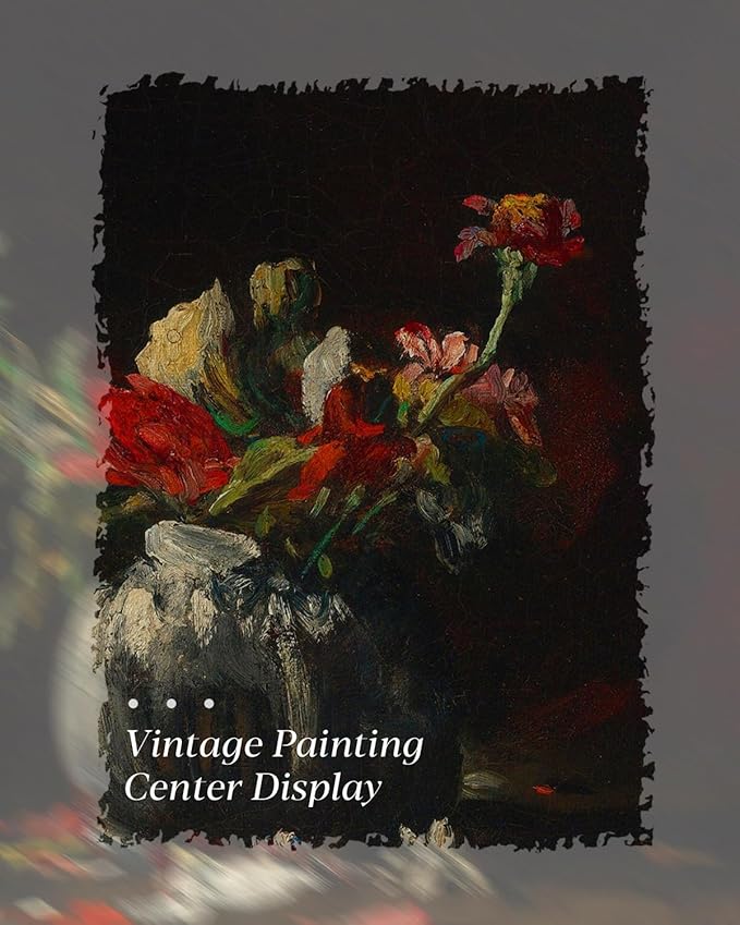 HUARCEY Gold Framed Vintage Wall Art for Living Room, Flowers Painting Prints Shelf Decor for Kitchen, Aesthetic Bedroom Wall Art, Autumn Gifts for Friends or Family - Fading 10L x 8W-Ruum Studio Home