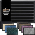 GORILLA GRIP 100% Waterproof All-Season WeatherMax Doormat US Designed Natural Rubber, Stain and Fade Resistant, Low Profile Indoor Outdoor Door Mats, Easy Clean Patio Mat, 23x35, Black Stripe-Ruum Studio Home