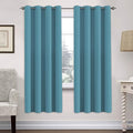 H.VERSAILTEX Ultra Soft Microfiber Thermal Insulated Antique Copper Grommet Blackout Curtains/Window Treatment Draperies 52 by 72 - Inch for Living Room/Bedroom,Set of 2 - Storm Blue-Ruum Studio Home
