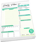 Daily Plan Notepad, 52 Sheets 8.5" X 11.5" Daily for To-Do Lists, Habit Tracking, Academic Scheduling, and Productivity Goals - Perfect for Work, Home, and Office Organization - Turquoise Style-Ruum Studio Home