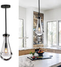 Raindrop Pendant Light, Black Glass Pendant Lighting, Hand Blown Teardrops Modern Hanging Light for Entryway Foyer Stairway Kitchen Island Bedroom Dining Living Room Hallway-Ruum Studio Home