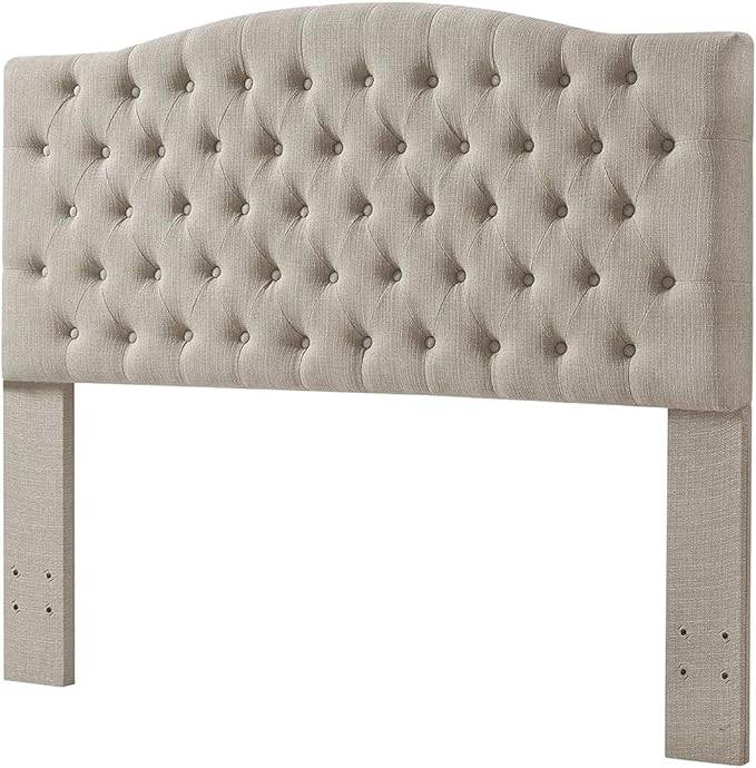 24KF Upholstered Tufted Button Linen Fabric Headboard,Comfortable Fashional Headboard Queen/Full Size,Linen-Ruum Studio Home