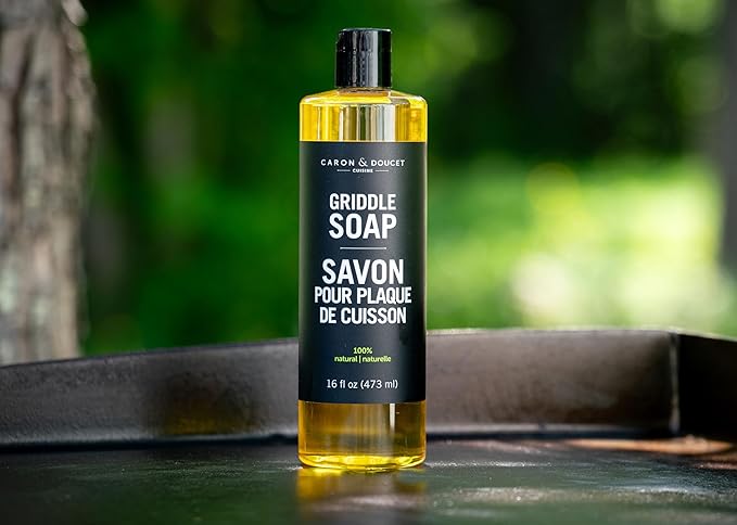 CARON & DOUCET - 100% Plant-Based Griddle Cleaning Soap and Salt Scrub Set: Best for Removing Rust & Cleaning Burnt On Food While Seasoning Griddle-Ruum Studio Home
