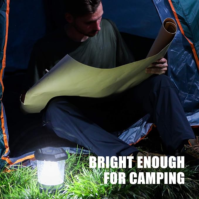 LED Camping Lantern, 1500 LM Lanterns for Power Outages with 4 D Batteries Included, Battery Powered Lantern Flashlight with 4 Light Modes, Weatherproof Tent Light for Storms and Hurricanes-Ruum Studio Home