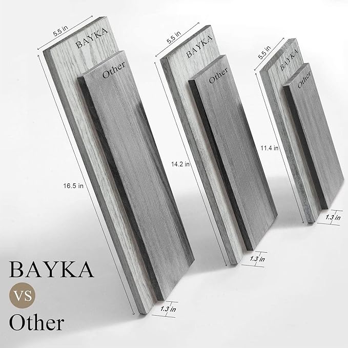 BAYKA Wall Shelves for Bedroom Decor, Floating Wall Shelves for Living Room Kitchen Storage, Wall Mounted Rustic Wood Floating Shelves for Kids Books,Corner Shelves for Bathroom(White，Set of 3)-Ruum Studio Home