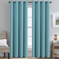 H.VERSAILTEX Thermal Insulated Blackout Drapes Soft and Smooth Microfiber Formaldehyde-Free Curtains for Nursery,Grommet Window Panels,52 by 84 - Inch - Aqua - Set of 2-Ruum Studio Home