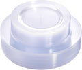 FLOWERCAT 60PCS Clear Plastic Plates - Disposable Clear Plates Heavy Duty for Party/Wedding/New Year - Include 30PCS 10.25inch Dinner Plates and 30PCS 7.5inch Dessert/Salad Plates-Ruum Studio Home