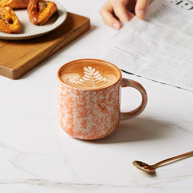12 OZ Coffee Mugs Set of 6, Modern Coffee Mugs Set with handle for Tea/Latte/Cappuccino/Milk/Cocoa.-Ruum Studio Home