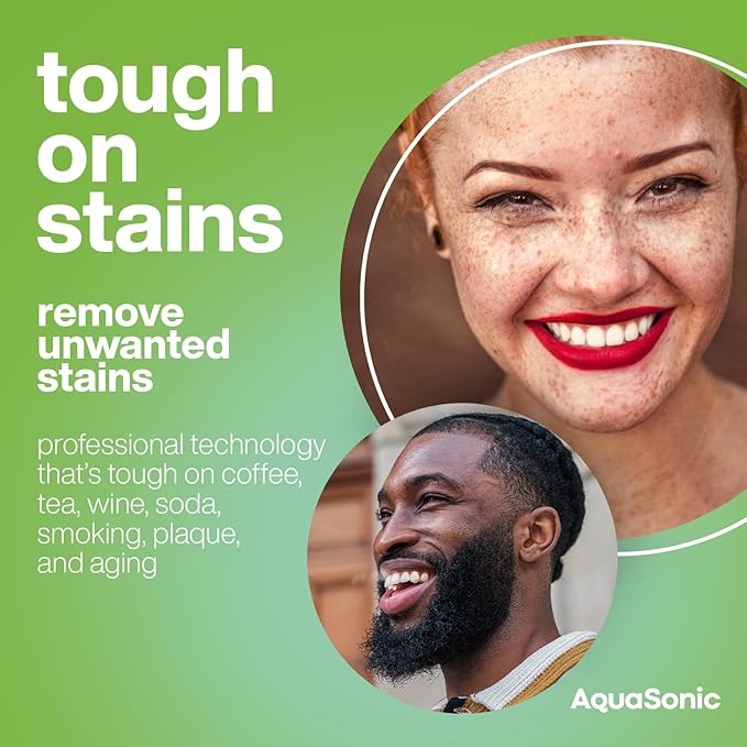 AquaSonic Professional Teeth Whitening Strips - Enamel Safe Teeth Whitening with Hydrogen Peroxide - Easy to Use, Non-Slip, Affordable & Effective (Spearmint)-Ruum Studio Home