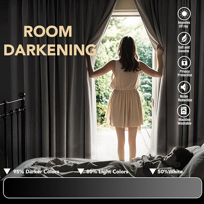 H.VERSAILTEX Blackout Window Curtain Panels Thermal Insulated Room Darkening Solid Grommet Curtains/Drapes for Bedroom Privacy Protection (Set of 2 Panels,52 by 63 Inch Long, Baby Pink)-Ruum Studio Home