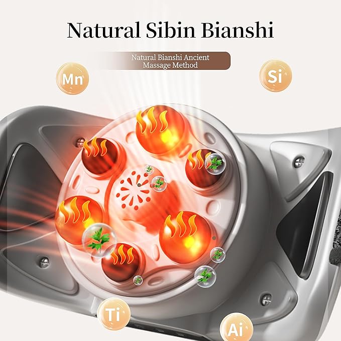 Intelligent Heated Massage Belt, Multi-Function Kneading Massager with Red Light Therapy, Natural Stone Massage for Waist and Abdomen-Ruum Studio Home