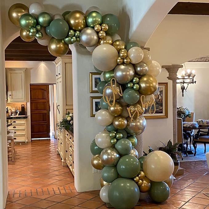 130pcs Metallic Gold Balloons Different Sizes 18" 12" 10" 5" Party Latex Balloons for Birthday Graduation Baby Shower Wedding Anniversary New Year Party Decorations-Ruum Studio Home