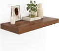 Heimlove 12" Deep Floating Shelves for Wall, 24 Inch Wall Shelf Bathroom Shelves Set of 1, Wall Mounted Shelves for Books Living Room Laundry Room Bedroom Kitchen Home Office, Walnut-Ruum Studio Home