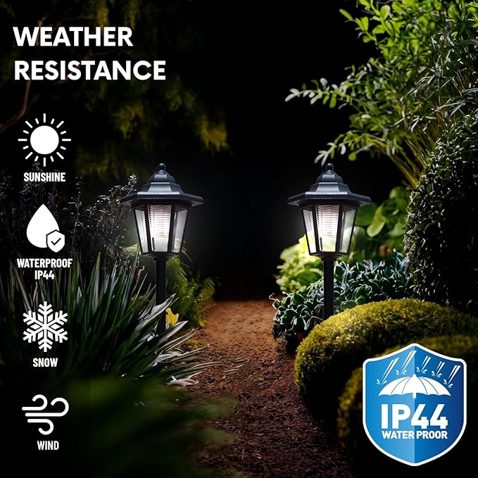 Solar Pathway Lights, 2 Pack, Waterproof LED for Outdoor Walkway, Yard, Garden, Landscape – Great Gardening Gift for Mom, Grandma, Women(Corridor Pathway Lights)-Ruum Studio Home