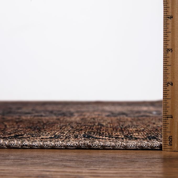 Keen Home Design 5x7 Rug - Machine Washable Area Rug with Non-Slip Backing, Ideal for Living Room, Dining Room, Bedroom - Vintage, Easy Clean, Durable, Low Pile Rug - (5' x 7')-Ruum Studio Home