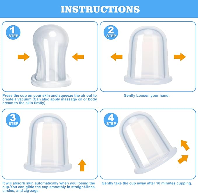 Silicone Cupping Therapy Set - Cupping Kit for Massage Therapy - Cellulite Remover Cupping Set - Anti Cellulite Cup Massager, Vacuum Suction Massage Cups for Cellulite Reduction-Ruum Studio Home