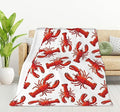 HGOD DESIGNS Red Lobster Fleece Throw Blanket Ultra Soft Cozy Blooming Decorative Flannel Blanket All Season for Home Couch Bed Chair Travel 40x50in-Ruum Studio Home