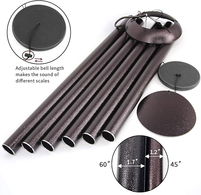 ASTARIN 60" Extra Large Outside Metal Wind Chimes with Deep Tone, Outdoor for Patio Balcony Garden Yard Decoration-Ruum Studio Home