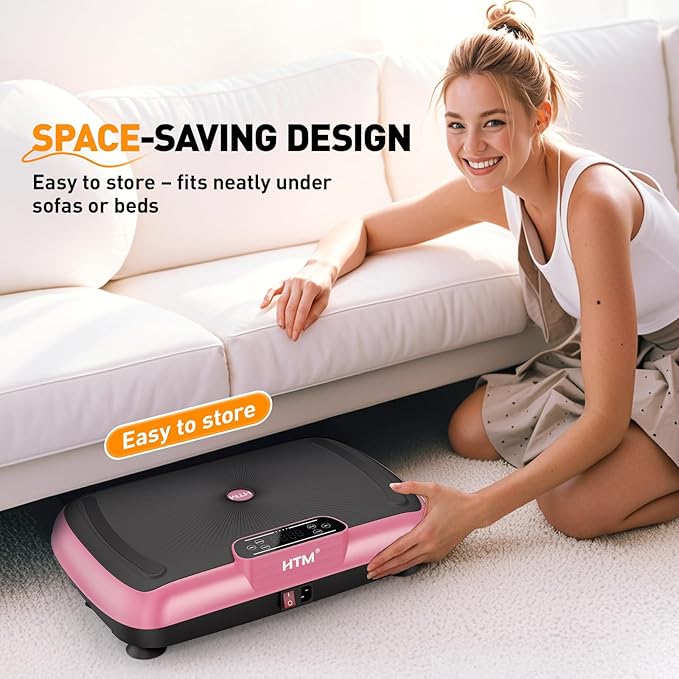 Vibration Plate Exercise Machine - 180 Speeds & 300 lb Capacity, Full Body Workout Vibration Platform with Remote Control for Lymphatic Drainage, Weight Loss & Toning-Ruum Studio Home