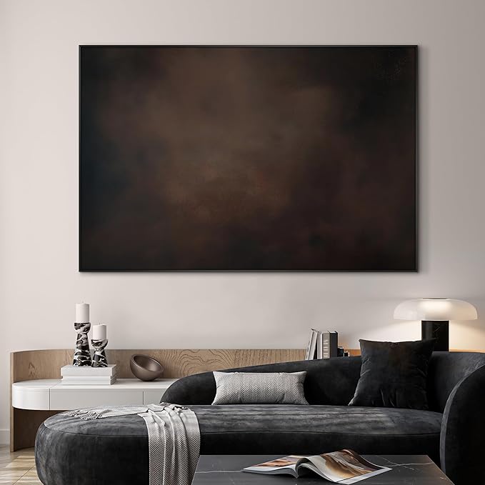 SIGNWIN 46"x72" Extra Large Framed Wall Art Dark Brown Abstract Moody Illustration for Home Living Room Bedroom Decor (Frame Assembly Required)-Ruum Studio Home