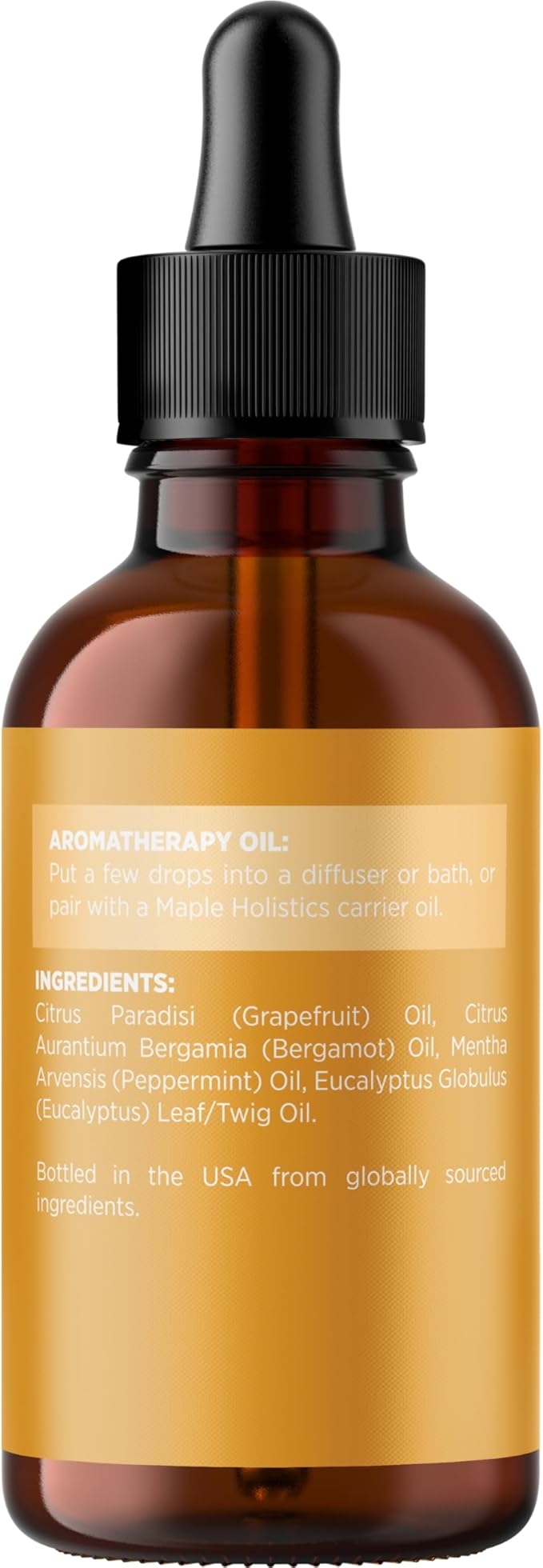 Focus Essential Oil Blend for Diffusers - Aromatherapy Essential Oils Blend for Home and Travel Energy Focus and Attention Support with Grapefruit Bergamot Peppermint and Eucalyptus (2 Fl Oz)-Ruum Studio Home