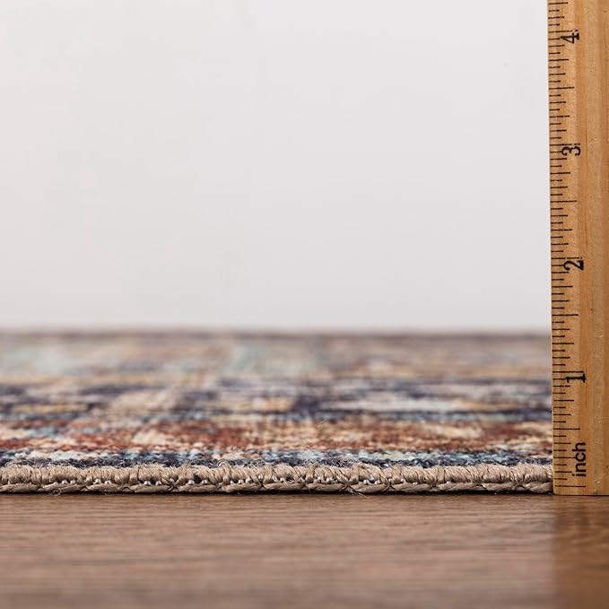 Keen Home Design 2x10 Rug - Machine Washable Runner with Non-Slip Backing, Ideal for Hallway, Entryway, Kitchen, Laundry Room - Vintage, Easy Clean, Durable, Low Pile Rug - (2'6" x 10')-Ruum Studio Home