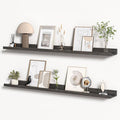Floating Shelves for Wall, Picture Ledge Shelf 48 Inch Solid Wood Set of 2, Rustic Wall Shelves with Lip, Kids Bookshelf, Photo & Picture Live Edge Floating Shelves for Bedroom, Living Room, Kitchen-Ruum Studio Home