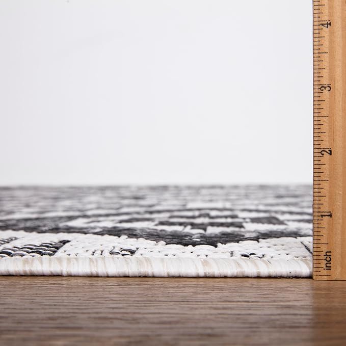 Keen Home Design Outdoor Rug - 8x10 Washable Indoor/Outdoor Rug for Patio, Balcony, Kitchen, Garden, Beach, Deck and Porch. Size: 7'9" x 10'2"-Ruum Studio Home