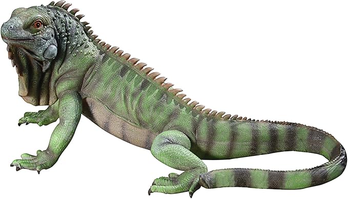 Design Toscano Iggy The Iguana Indoor/Outdoor Garden Statue, Large, 22 Inch Long, Cast Stone Resin, Full Color Finish-Ruum Studio Home
