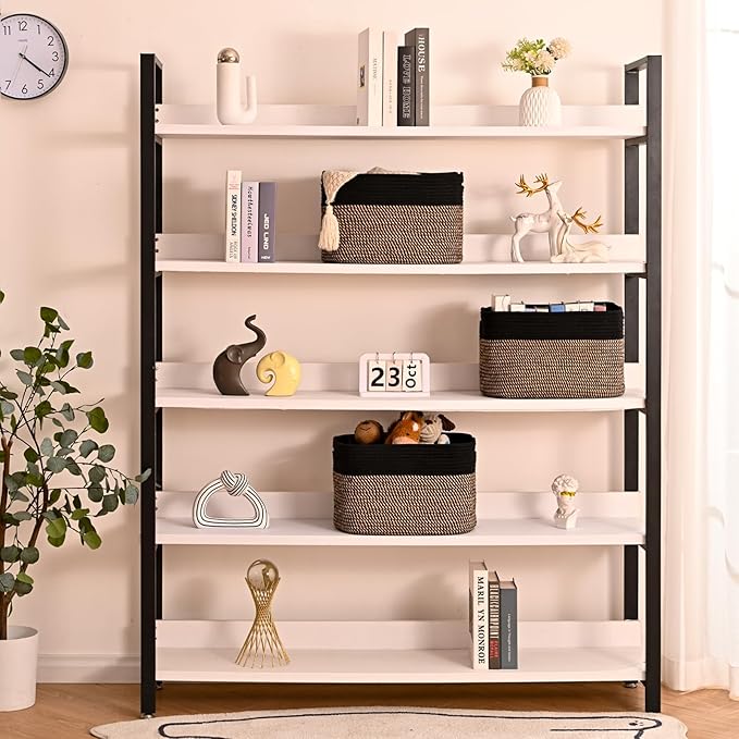 Storage Baskets for Organizing Shelves, Toy Basket for Kid's Room, Woven Cotton Rope Basket for Decor, Organizing Baskets for Bedroom Living Room, 15"x11"x9.5", 3 Packs, Black & Jute-Ruum Studio Home