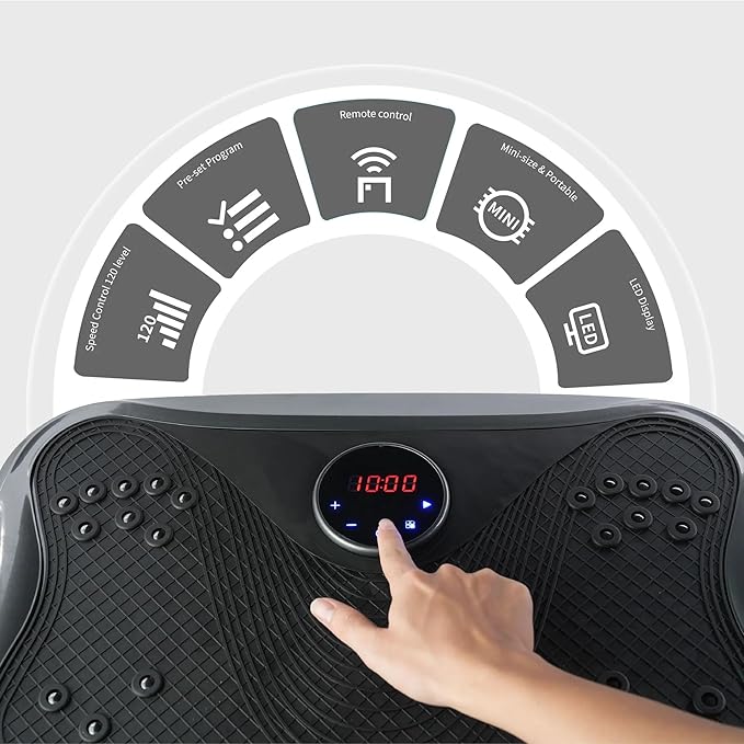 Vibration Plate Fitness Platform Whole Body Exercise Machine with 120 Speed Levels, Lymphatic Drainage, Fat Burning, and Weight Loss, Perfect for Women, Men, and Home Gym Exercise-Ruum Studio Home