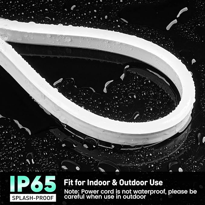 GZBtech Flexible LED Neon Rope Lights 100FT,AC 110-120V Waterproof Strip Light, 120 LEDs/M Cuttable Connectable Neon Lighting for Indoor Outdoor Home Decor/Commercial Building Use-Cold White 30M-Ruum Studio Home