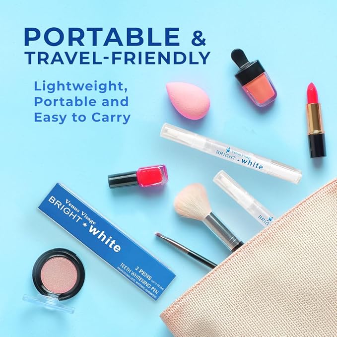 Venus Visage Award Winning Teeth Whitening Pen, 20+ Uses - Teeth whitening Kit Professionally formulated - Best Teeth whitening Gel Pen Teeth Whitener - Low Sensitivity (Mint) (0.07 Fl Oz (Pack of 2))-Ruum Studio Home