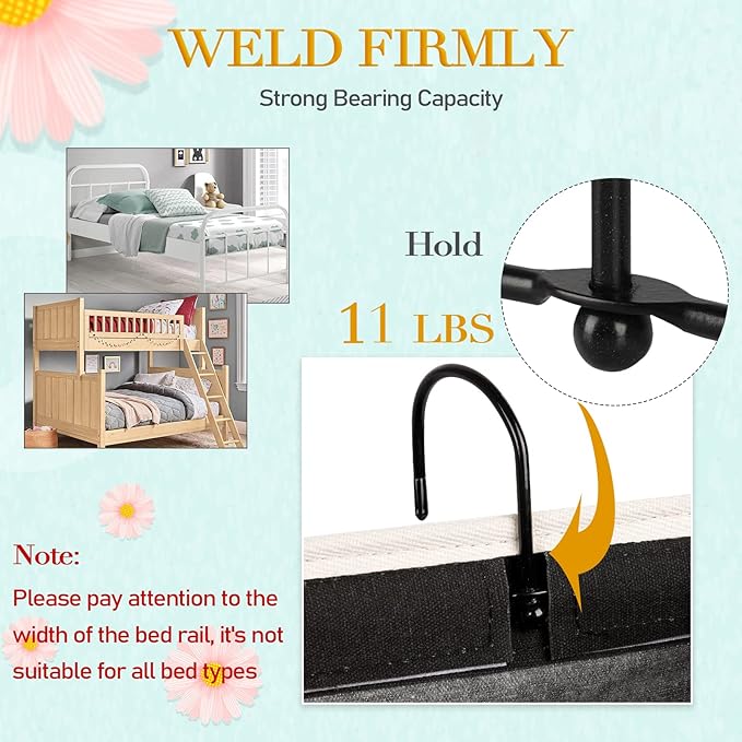 Bedside Storage Caddy/Bedside Hanging Storage Bag for Headboards Bunk Beds Dorm Rooms Book Phone Magazine Holder (Black)-Ruum Studio Home